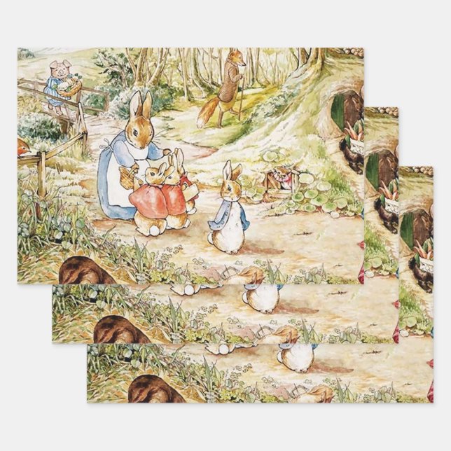 Peter Rabbit Nachbarschaft von Beatrix Potter Geschenkpapier Set (Set)