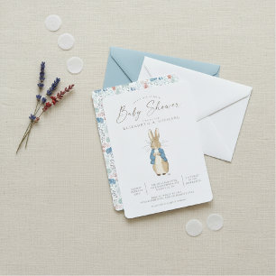 Peter Rabbit   Neutrale Babydusche für Geschlechte Einladung