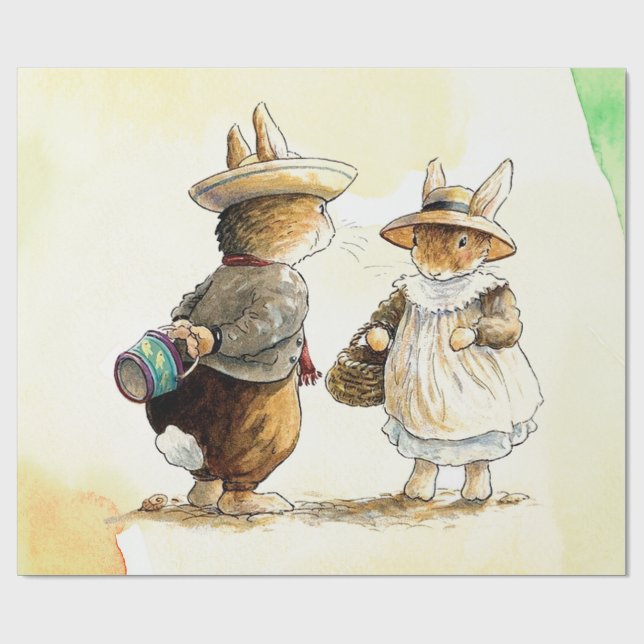 Peter Rabbit (Paar) Gewebepapier Geschenkpapier (Flach)