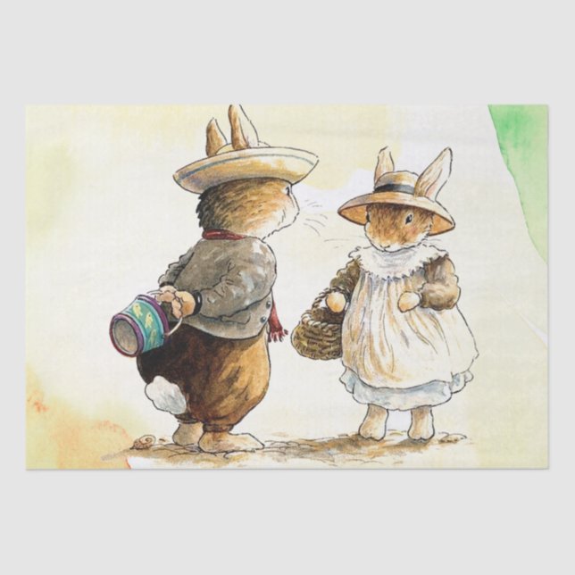 Peter Rabbit (Paar) Gewebepapier Seidenpapier (Vorderseite)