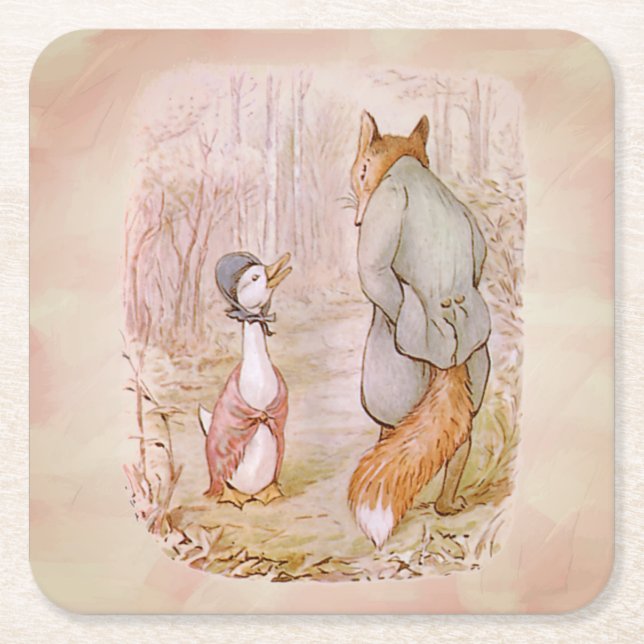 Peter Rabbit Paper Tellers Rechteckiger Pappuntersetzer (Vorderseite)