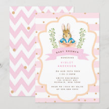 Peter Rabbit Pastel Pink Girl Babydusche