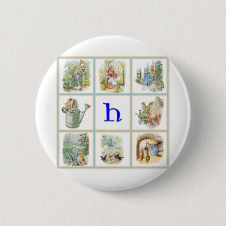 PETER RABBIT personalisiert mit Buchstabe H Button