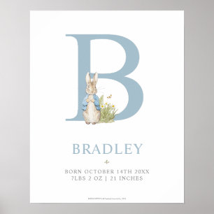 Peter Rabbit   Personalisierter Buchstabe B Poster