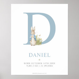 Peter Rabbit   Personalisierter Buchstabe D Poster