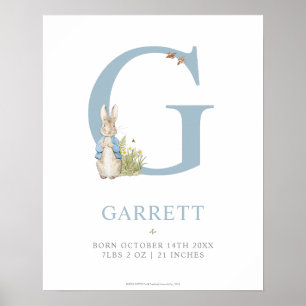 Peter Rabbit   Personalisierter Buchstabe G Poster