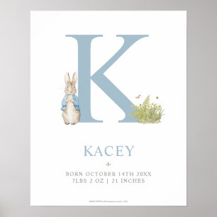 Peter Rabbit   Personalisierter Buchstabe K Poster