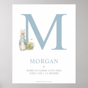 Peter Rabbit   Personalisierter Buchstabe M Poster