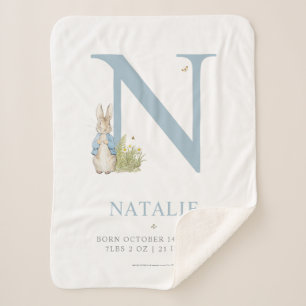 Peter Rabbit   Personalisierter Buchstabe N Sherpadecke