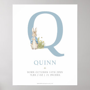 Peter Rabbit   Personalisierter Buchstabe Q Poster