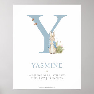 Peter Rabbit   Personalisierter Buchstabe Y Poster