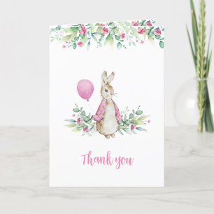 Peter Rabbit Pink Dankeskarte