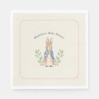 Peter Rabbit Pink Ivory Vintag Baby Dusche