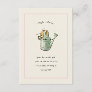 Peter Rabbit Pink Ivory Vintag Display Dusche Begleitkarte