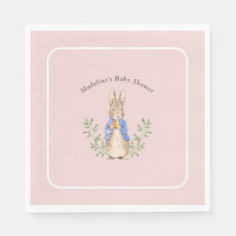 Peter Rabbit Pink Vintag Baby Dusche Serviette