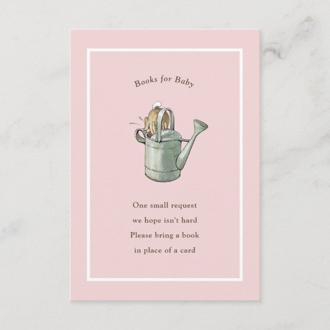 Peter Rabbit Pink Vintages Kinderbuch Begleitkarte (Vorderseite)