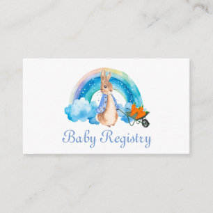 Peter Rabbit Rainbow Carrots Baby Registry Begleitkarte