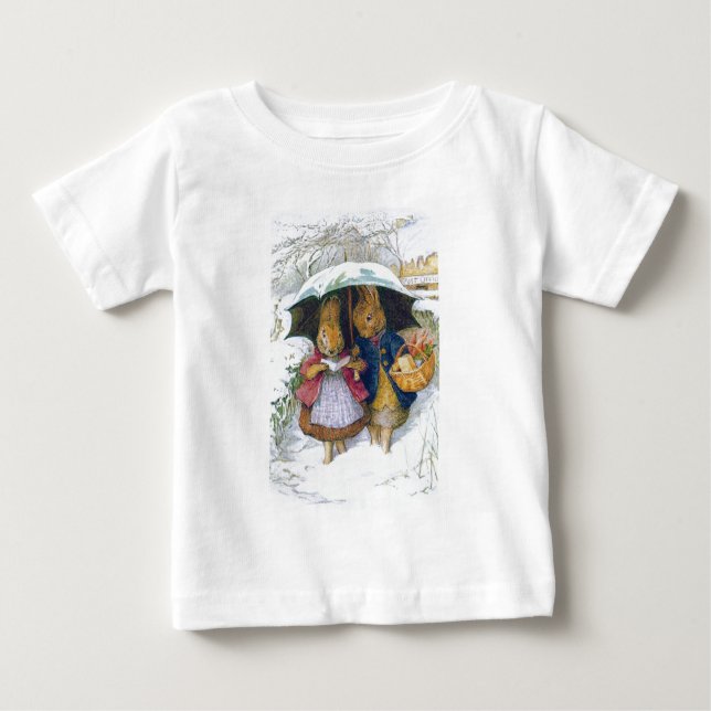 Peter Rabbit (Regenschirm) Baby T-shirt (Vorderseite)