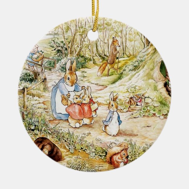 Peter Rabbit’s Neighbourhood by Beatrix Potter Keramik Ornament (Vorne)