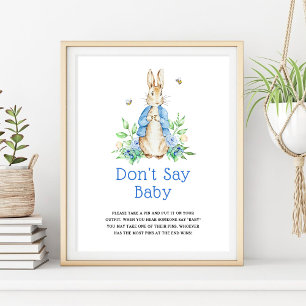 Peter Rabbit sagt nicht Baby Sign Poster