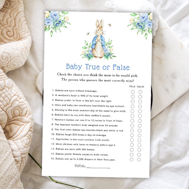 Peter Rabbit True oder False Baby Game (Von Creator hochgeladen)
