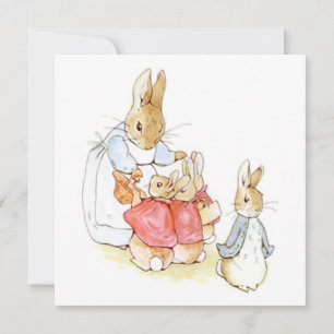Peter Rabbit und seine Schwester (von Beatrix Pott Karte