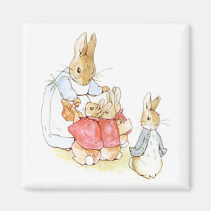 Peter Rabbit und seine Schwester (von Beatrix Pott Magnet