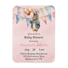 Peter Rabbit Watercolor Kinderdusche Einladung Magnet