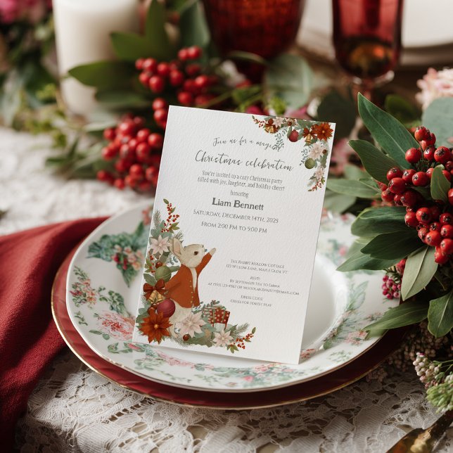Peter Rabbit Weihnachts-Party Einladung (Von Creator hochgeladen)