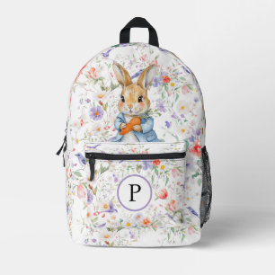 Peter Rabbit Wildblumen Birds Blumenzweige Bedruckter Rucksack