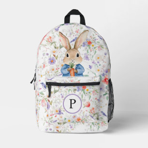 Peter Rabbit Wildblumen Birds Blumenzweige Bedruckter Rucksack