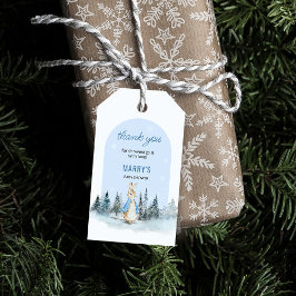 Peter Rabbit Winter Arch Baby Dusche Danke Geschenkanhänger