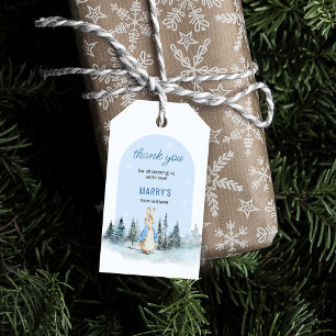 Peter Rabbit Winter Arch Baby Dusche Danke Geschenkanhänger