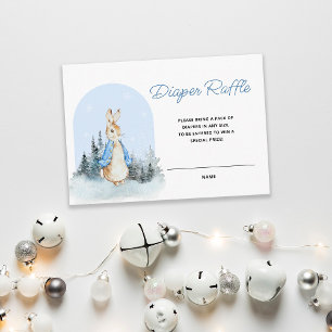 Peter Rabbit Winter Arch Diaper Raffle Begleitkarte