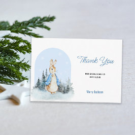 Peter Rabbit Winter Arch Vielen Dank Begleitkarte