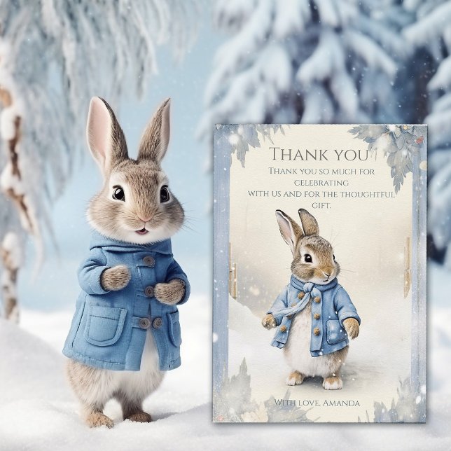 Peter Rabbit Winterurlaub Dankeskarte (Von Creator hochgeladen)