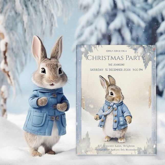 Peter Rabbit Winterurlaub Einladung (Von Creator hochgeladen)
