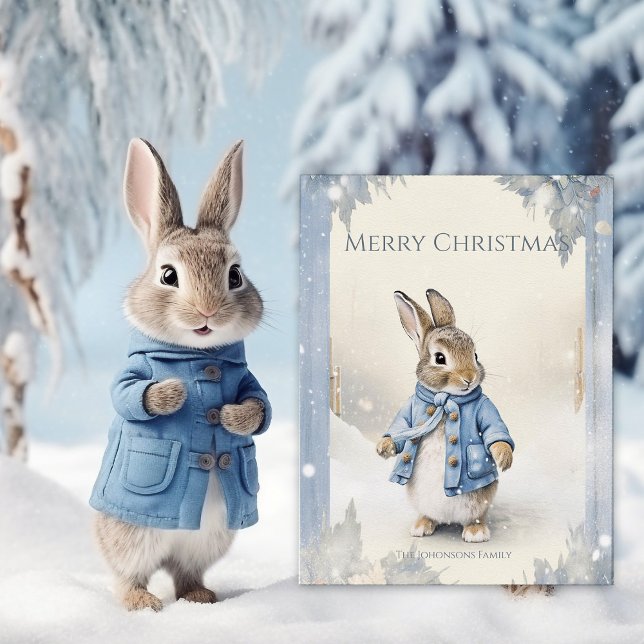 Peter Rabbit Winterurlaub Postkarte (Von Creator hochgeladen)