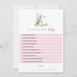 Peter Rabbit wünscht Baby Pink Girl Shower Einladung