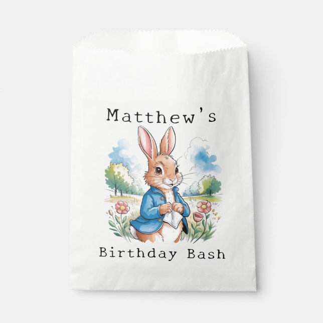 Peter Rabbit's Garden Boy Birthday Bash Geschenktütchen (Vorderseite)