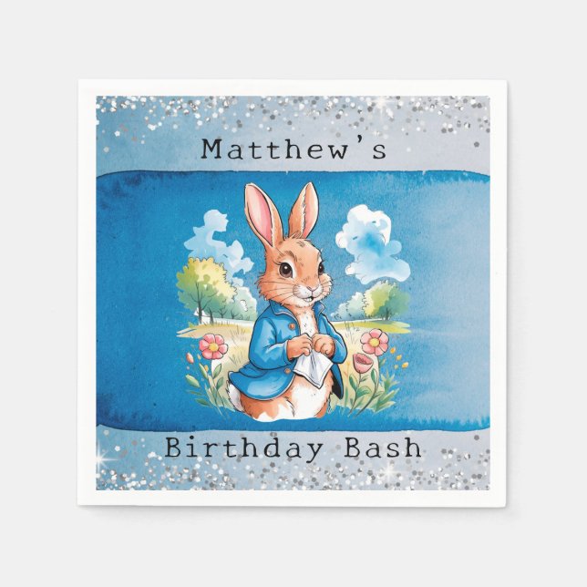 Peter Rabbit's Garden Boy Birthday Bash Serviette (Vorderseite)