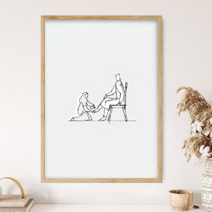 Peter sinkend, Jesus Kunst, WAND Kunst, Bibel Skiz Poster