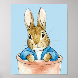 Peter Sitting in Pflanze Pot Poster