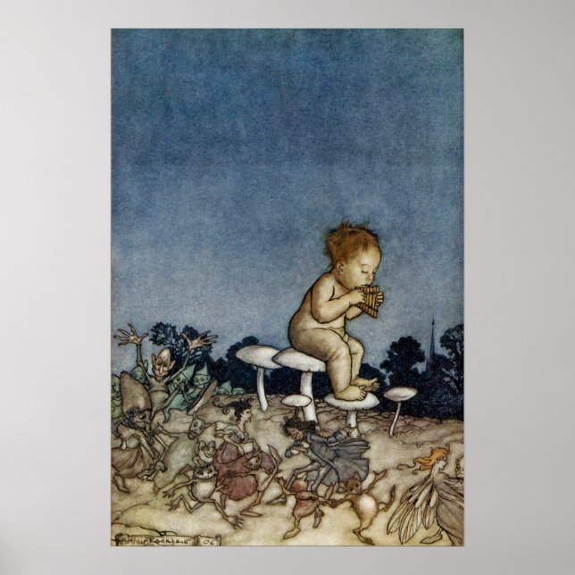 Peter spielte seine Flute Poster (Vorne)