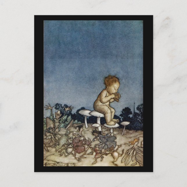 Peter spielte seine Flute Postkarte (Vorderseite)