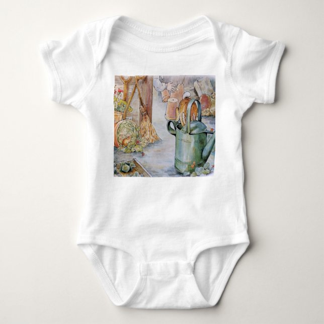 Peter springt in eine Wasserdose Baby Strampler (Vorderseite)