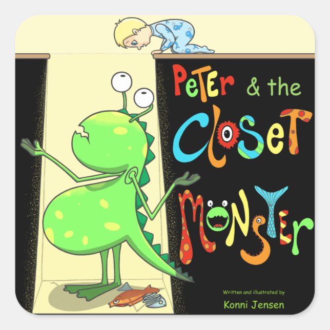 Peter & the Closet Monster, Cover Quadratischer Aufkleber (Vorderseite)