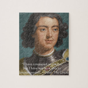 Peter The Great "Conquer Myself" Quote Ohrts & Tee Puzzle