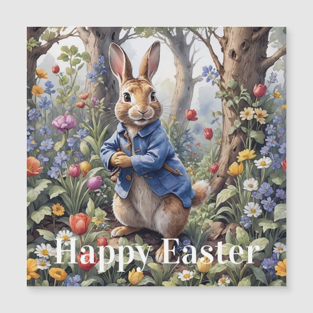 Peter the Oaster Rabbit Happy Oaster Magnetkarte (Vorderseite)