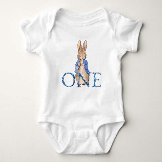 Peter the Rabbit 1. Geburtstag Baby Strampler (Vorderseite)